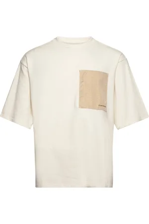 Converse Wordmark Over D Knit Top Tee Sport T-Kortærmet Skjorte Cream