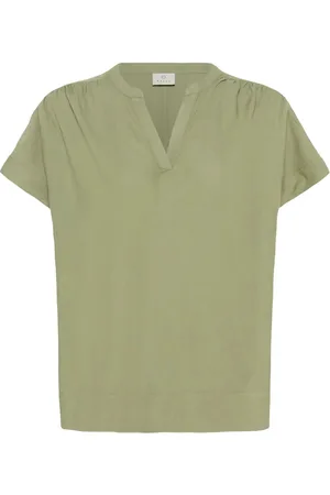 Kaffe Kamilia Wing Sl Blouse Tops Blouses Short-sleeved Green
