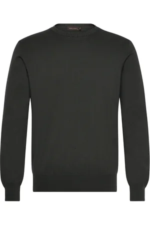 Oscar Jacobson Valter Roundneck Designers Sweatshirts & Hoodies Sweatshirts Black