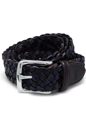 Ralph Lauren Braided Leather Belt Designers Belts Braided Belt Black