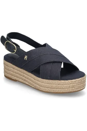 Tommy Hilfiger Denim Espadrille Platform Sandal Shoes Sandals Platform Sandals Navy