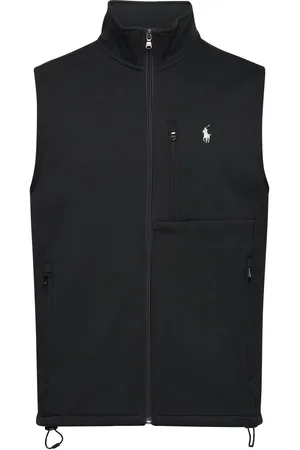 Ralph Lauren Double-Knit Vest Tops Knitwear Knitted Vests Black