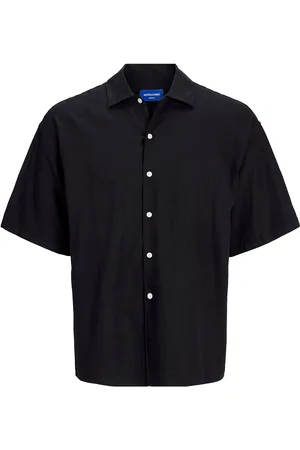 JACK & JONES Jorparos Over D Shirt Ss Jnr Tops Shirts Short-sleeved Shirts Black Jack & J S