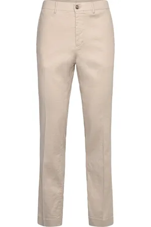 J Lindeberg Lois C Linen Stretch Pants Designers Trousers Linen Trousers Cream