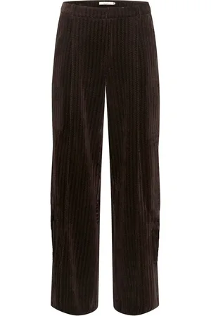 Gestuz Elnoragz Hw Pants Bottoms Trousers Straight Leg Brown