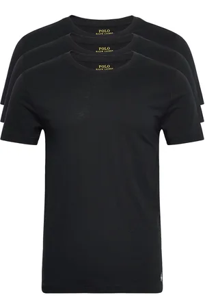 Ralph Lauren Slim Crewneck 3-Pack Tops T-Kortærmet Skjorte Black
