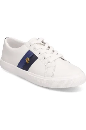 Ralph Lauren Janson Ii Leather Sneaker Low-top Sneakers White