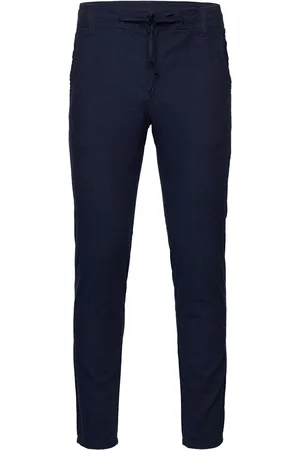 Lindbergh Linen Pants Bottoms Trousers Casual Blue