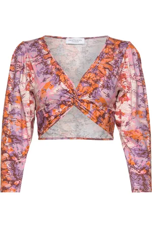 Hofmann Copenhagen Kira Tops Crop Tops Long-sleeved Crop Tops Pink