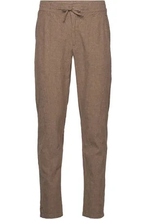 Lindbergh Linen Pants Bottoms Trousers Casual Brown