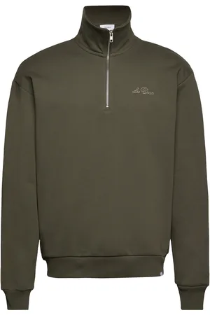 Les Deux French Sweatshit Tops Sweatshirts & Hoodies Sweatshirts Khaki Green
