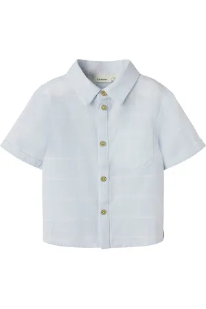 Lil Atelier Nmmfrido Ss Loose Shirt Lil Tops Shirts Short-sleeved Shirts Blue
