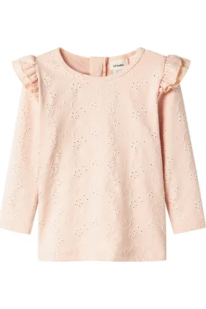 Lil Atelier Nmffelice Ls Uv Swim Top Lil Tops T-shirts Long-sleeved T-Skjorte Pink