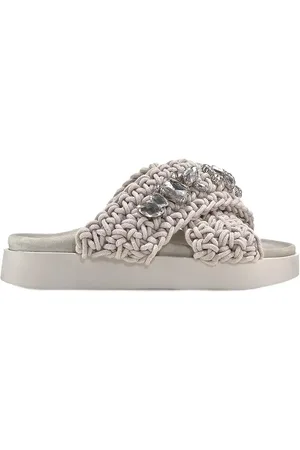 INUIKII Woven St S Flade Sandaler Grey
