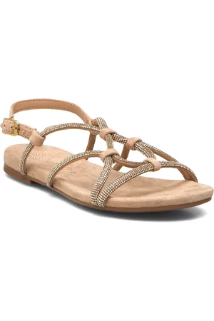 Unisa Cooperks Shoes Sandals Flat Sandals Beige