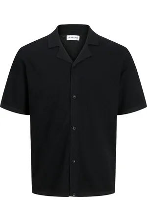 JACK & JONES Jjorion Knit Resort Ss Tops Knitwear Short Sleeve Knitted Polos Black Jack & J S