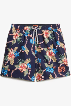 Superdry Hawaiian Print 16 Swim Short Badeshorts Navy
