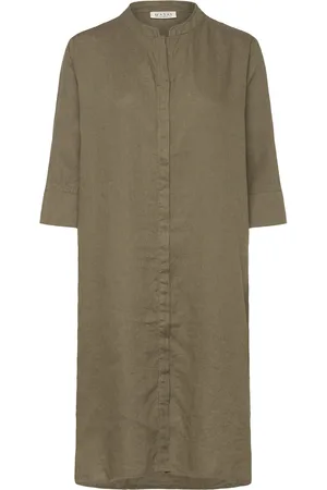 Masai Manimes Knælang Kjole Khaki Green