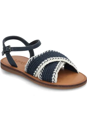 MANGO Criss-Cross Straps Sandals Shoes Summer Shoes Sandals Navy