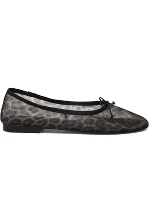 MANGO Animal-Print Mesh Ballerina Flats Ballerinasko Ballerinaer Multi/patterned
