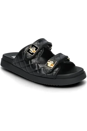 Steve Madden Schmona-Cn Slides Shoes Sandals Flat Sandals Black