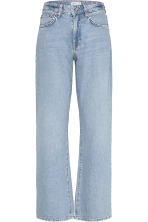 Gina Tricot Perfect Wide Jeans Bottoms Jeans Wide Blue