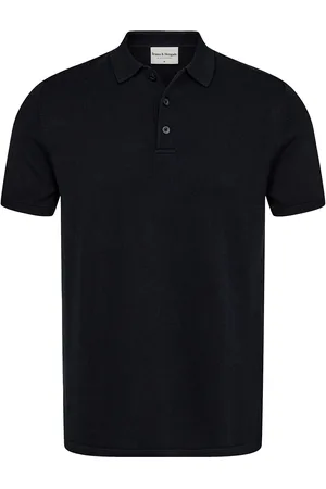 Bruun & Stengade Bs Aaran Regular Fit Polo Shirt Tops Knitwear Short Sleeve Knitted Polos Navy