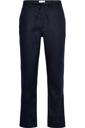 GANT Relaxed Linen Ds Pants Bottoms Trousers Linen Trousers Navy
