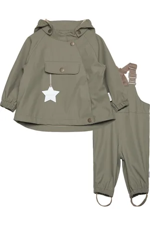 Mini A Ture Matwainis Rain Set. Grs Outerwear Rainwear Rainwear Sets Green