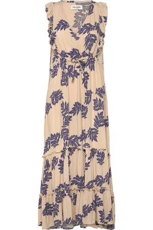 Lollys Laundry Samoll Midi Dress Sl Dresses Summer Dresses Beige