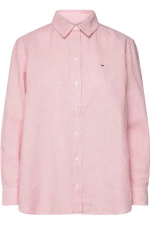 Tommy Hilfiger Tjw Rlx Linen Shirt Tops Shirts Long-sleeved Pink