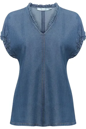 INWEAR Racheliw Top Tops Blouses Short-sleeved Blue