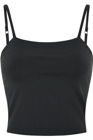 GIRLFRIEND COLLECTIVE Rib Cami Top Sport Women Sport Clothing Sports Tops & T-shirts Sport Crop Tops Sport Sleeveless Crop Tops Black