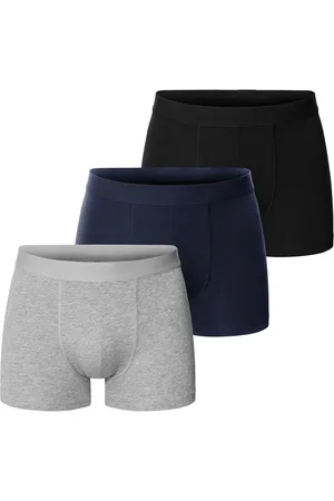 Bread & Boxers 3-Pack Boxer Brief Boxershorts Grey