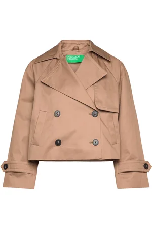 Benetton Jacket Outerwear Jackets Light-summer Jacket Beige