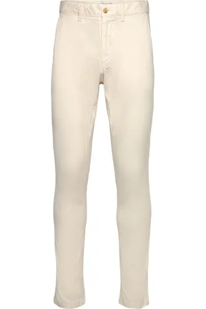 GANT Slim Sunfaded Chinos Designers Trousers Chinos White