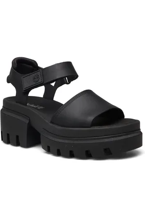Timberland Everleigh Backstrap Sandal Black Sandal Med Hæl Black
