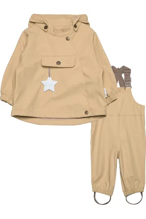 Mini A Ture Matwainis Rain Set. Grs Outerwear Rainwear Rainwear Sets Beige