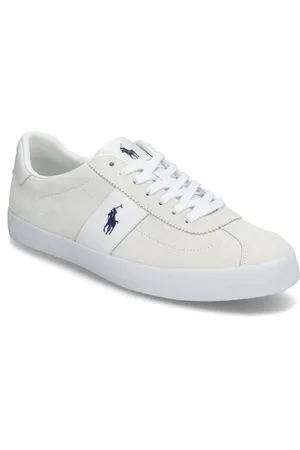 Ralph Lauren Court Vulc Suede Sneaker Low-top Sneakers White