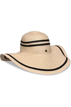 Ralph Lauren Striped Straw Sun Hat Accessories Headwear Straw Hats Beige