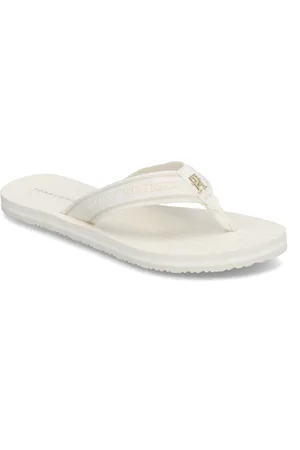Tommy Hilfiger Th Stripes Beach Sandal Klipklapper Sandaler Cream