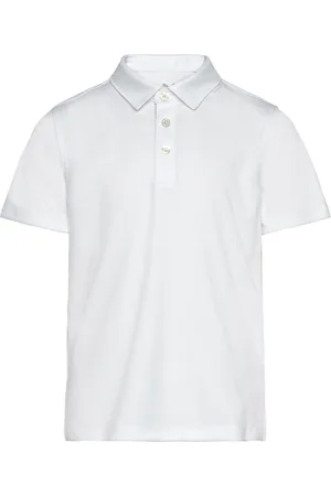 PUMA Boys Pure 2.0 Polo Sport T-shirts Polo Shirts Short-sleeved Polo Shirts White