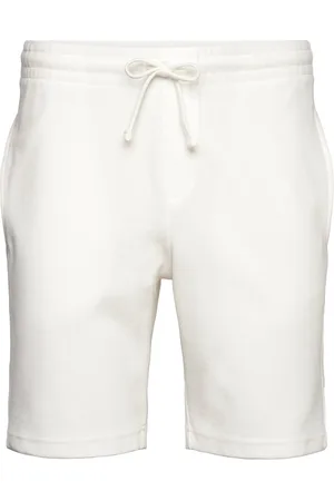 MANGO Structured Knitted Shorts Bottoms Shorts Sweat Shorts White
