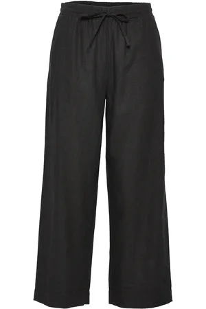 Freequent Fqlava-Ankle-Pa Bottoms Trousers Wide Leg Black