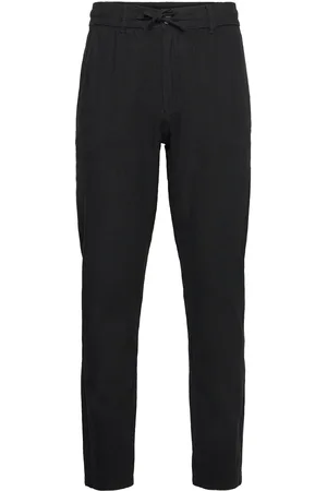 Lindbergh Linen Pants Bottoms Trousers Casual Black