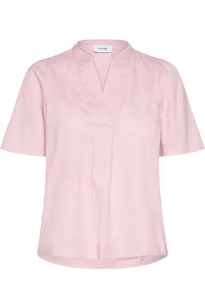 Levete Room Lr-Naja Tops Blouses Short-sleeved Pink