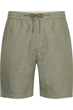 Scotch&Soda Seasonal Core - Fave Cotton/Linen Twill Bermuda Bottoms Shorts Casual Green