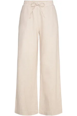 Freequent Fqlava-Pant Bottoms Trousers Linen Trousers Beige