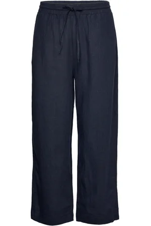 Freequent Fqlava-Ankle-Pa Bottoms Trousers Wide Leg Blue