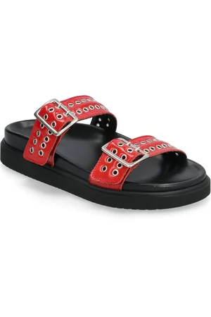 Pavement Augusta Shoes Sandals Flat Sandals Red